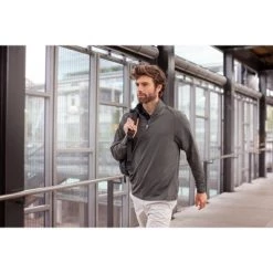 Cutter & Buck Adapt Eco Knit Stretch Recycled Mens Quarter Zip Pullover Jacket