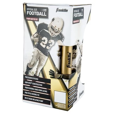 Franklin Sports Grip-Rite Pump & Tee Football Set Official - Brown 4 Franklin Sports Grip-Rite Pump & Tee Football Set Official - Brown - Image 2