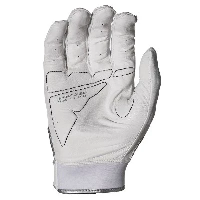 Franklin Sports Adult Shok-Sorb X Batting Gloves White - M 3 Franklin Sports Adult Shok-Sorb X Batting Gloves White - M