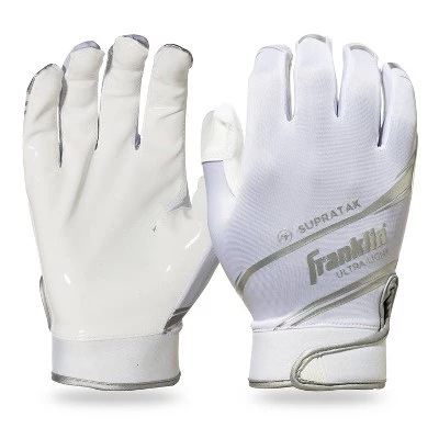 Franklin Sports Supratak Adult Receiver Gloves White - S 4 Franklin Sports Supratak Adult Receiver Gloves White - S - Image 2
