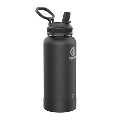 Takeya 32oz Actives Pickleball Insulated Stainless Steel Water Bottle with Sport Straw Lid Black 6 Takeya 32oz Actives Pickleball Insulated Stainless Steel Water Bottle with Sport Straw Lid Black - Image 4
