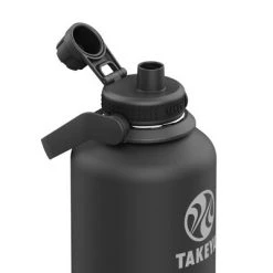 Takeya 64oz Actives Insulated Stainless Steel Water Bottle with Sport Spout Lid and Extra Large Carry Handle Blue