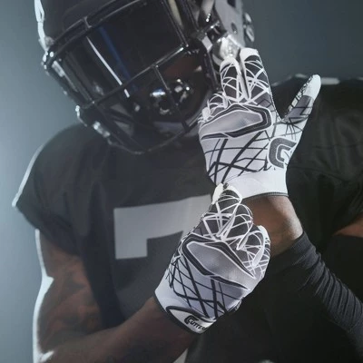 Shock Doctor Cutters Game Day Receiver Gloves Adult - White L 5 Shock Doctor Cutters Game Day Receiver Gloves Adult - White L - Image 3