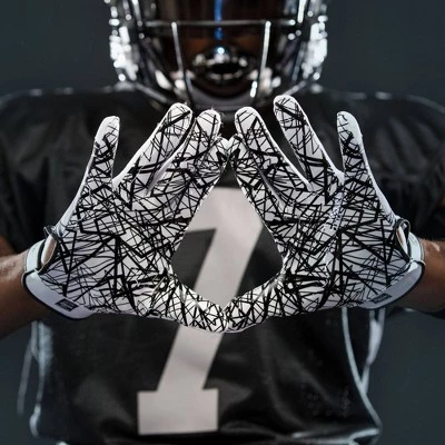 Shock Doctor Cutters Game Day Receiver Gloves Adult - White L 6 Shock Doctor Cutters Game Day Receiver Gloves Adult - White L - Image 4