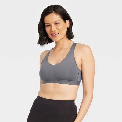 Women's Medium Support Strappy Back Bonded Bra - All in Motion™ Light Orange 3 Women's Medium Support Strappy Back Bonded Bra - All in Motion™ Light Orange