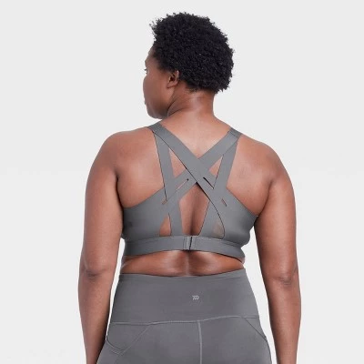 Women's Medium Support Strappy Back Bonded Bra - All in Motion™ Light Orange 5 Women's Medium Support Strappy Back Bonded Bra - All in Motion™ Light Orange - Image 3