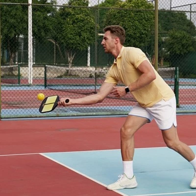 Orca Amity Carbon Fiber Pickleball Paddle Deluxe Combo Set - Yellow/Black 6 Orca Amity Carbon Fiber Pickleball Paddle Deluxe Combo Set - Yellow/Black - Image 4