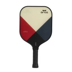 Orca Apex Polymer Honeycomb Pickleball Paddle with Carry Bag - White/Blue/Red