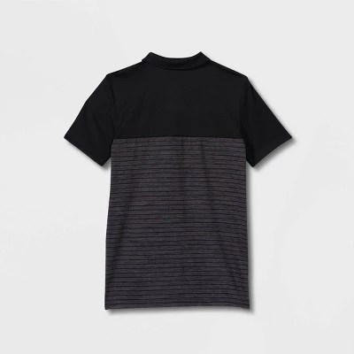 Boys' Striped Golf Polo Shirt - All in Motion™ Teal Blue 3 Boys' Striped Golf Polo Shirt - All in Motion™ Teal Blue