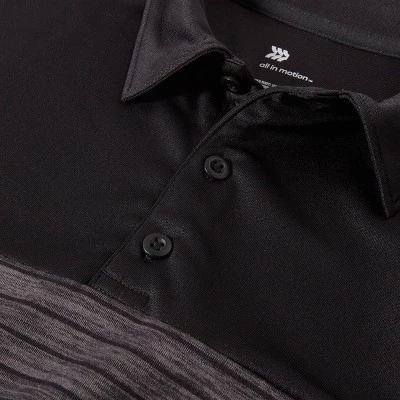 Boys' Striped Golf Polo Shirt - All in Motion™ Teal Blue 4 Boys' Striped Golf Polo Shirt - All in Motion™ Teal Blue - Image 2