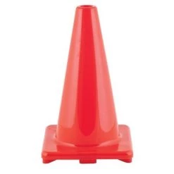 Champion Sports Hi-Visibility Flexible Vinyl Cone, 18" Orange, Pack of 2