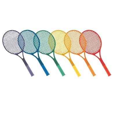 Champion Sports Plastic Tennis Racket Set, 6 Assorted Colors 3 Champion Sports Plastic Tennis Racket Set, 6 Assorted Colors