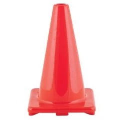 Champion Sports Hi-Visibility Flexible Vinyl Cone, 12", Orange
