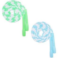 Blue Panda 4 Pack Beaded Jump Rope for Kids, 4 Colors Skipping Toys (9.35 Feet)