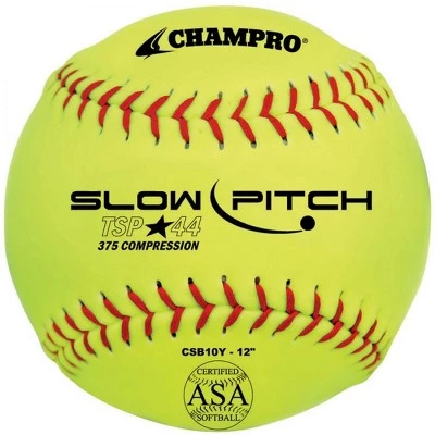 Champro 12in ASA .44 Cor Slowpitch Softball-Dozen 3 Champro 12in ASA .44 Cor Slowpitch Softball-Dozen