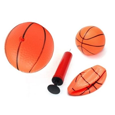 Insten 3 Pack Inflatable Mini Hoop Toy Basketballs with Pump for Kids, Pool Parties, 3" Diameter 4 Insten 3 Pack Inflatable Mini Hoop Toy Basketballs with Pump for Kids, Pool Parties, 3" Diameter - Image 2
