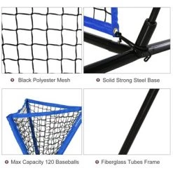 Soozier 7.5'x7' Baseball Practice Net Set w/ Catcher Net & Tee Stand, Pitching, Fielding, Practice Hitting, Batting, Backstop, Training Aid, Portable Training Equipment -Deals Sports Equipment Store unnamed file 2765