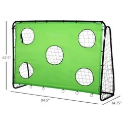 Soozier 8 x 3ft Soccer Goal Target Goal 2 in 1 Design Indoor Outdoor Backyard with All Weather PE Net Best Gift -Deals Sports Equipment Store unnamed file 2796