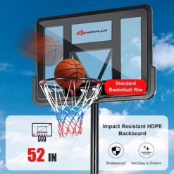Costway Portable Basketball Hoop Stand Adjustable Height W/Shatterproof Backboard Wheels -Deals Sports Equipment Store unnamed file 2952