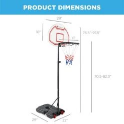Best Choice Products Kids Height-Adjustable Basketball Hoop, Portable Backboard System w/ 2 Wheels -Deals Sports Equipment Store unnamed file 2963