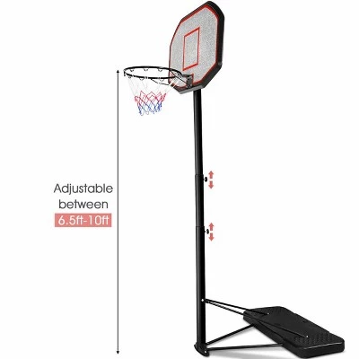 Costway 10ft 43'' Backboard In/outdoor Adjustable Height Basketball Hoop System 7 Costway 10ft 43'' Backboard In/outdoor Adjustable Height Basketball Hoop System - Image 5
