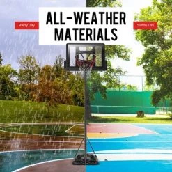 Costway Height Adjustable Portable Basketball Hoop System Shatterproof Backboard Wheels -Deals Sports Equipment Store unnamed file 2976