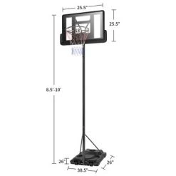 Costway Height Adjustable Portable Basketball Hoop System Shatterproof Backboard Wheels -Deals Sports Equipment Store unnamed file 2980