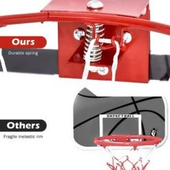 Costway Over-The-Door Mini Basketball Hoop Includes Basketball & Hand Pump Indoor Sports -Deals Sports Equipment Store unnamed file 2984