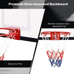 Costway Over-The-Door Mini Basketball Hoop Includes Basketball & Hand Pump Indoor Sports -Deals Sports Equipment Store unnamed file 2985