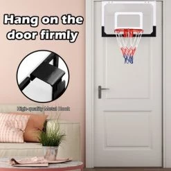 Costway Over-The-Door Mini Basketball Hoop Includes Basketball & Hand Pump Indoor Sports -Deals Sports Equipment Store unnamed file 2987