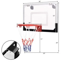 Costway Over-The-Door Mini Basketball Hoop Includes Basketball & Hand Pump Indoor Sports -Deals Sports Equipment Store unnamed file 2988