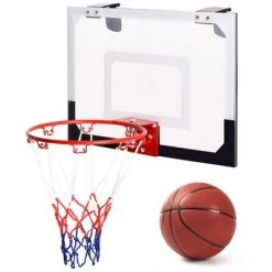 Costway Over-The-Door Mini Basketball Hoop Includes Basketball & Hand Pump Indoor Sports -Deals Sports Equipment Store unnamed file 2989