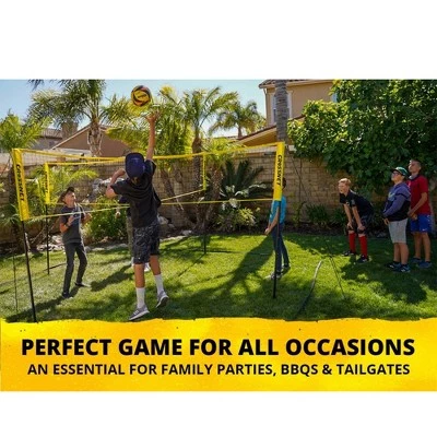 CROSSNET The Original 4 Square Volleyball Net and Backyard Yard Game Complete Set with Carrying Backpack, Ball, and Boundary Lines for Kids and Adults 6 CROSSNET The Original 4 Square Volleyball Net and Backyard Yard Game Complete Set with Carrying Backpack, Ball, and Boundary Lines for Kids and Adults - Image 4