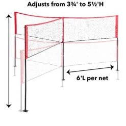 HearthSong Jumbo 3-in-1 Three-Way Game Set Featuring Badminton, Tennis and Volleyball for Kids -Deals Sports Equipment Store unnamed file 3057