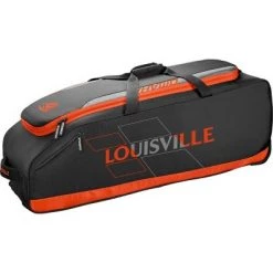 Louisville Slugger Omaha Rig Wheeled Bag Orange