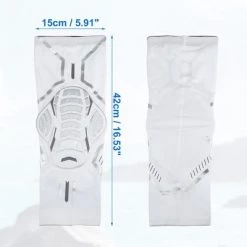 Unique Bargains 2pcs Compression Knee Braces EVA Padded Leg Sleeves Protector Nylon White Size S
