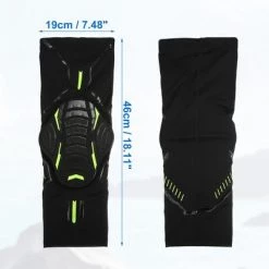 Unique Bargains 2pcs Compression Knee Braces EVA Padd Leg Sleeves Protector Nylon Black Size XL