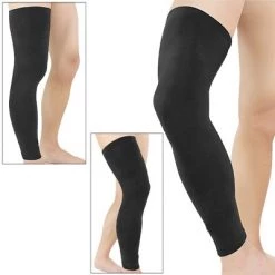 Unique Bargains Black XL Size Sport Elastic Leg Knee Long Sleeve Support Protector Brace Guard