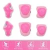 X AUTOHAUX Outdoor Sport Skating Palm Elbow Knee Support Guard Pad Protective Pads Set Pink 5.1" x 4.5" 6 in 1 -Deals Sports Equipment Store unnamed file 3372