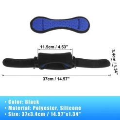 Unique Bargains Pair Black Knee Relief Adjustable Patella Knee Protector Strap for Sport Riding Basketball Race
