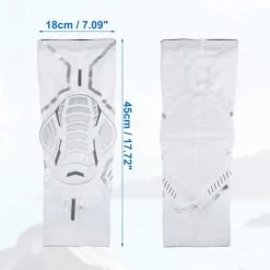 Unique Bargains 2pcs Compression Knee Braces EVA Padded Leg Sleeves Protector Nylon White Size L