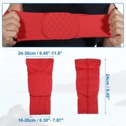 Unique Bargains 2pcs Elbow Brace Support Sleeve Elbow Pad Sleeve for Women Men Red M Size