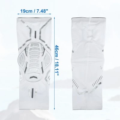 Unique Bargains 2pcs Compression Knee Braces EVA Padded Leg Sleeve Protector Nylon White Size XL 3 Unique Bargains 2pcs Compression Knee Braces EVA Padded Leg Sleeve Protector Nylon White Size XL