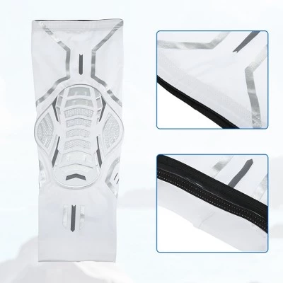 Unique Bargains 2pcs Compression Knee Braces EVA Padded Leg Sleeve Protector Nylon White Size XL 4 Unique Bargains 2pcs Compression Knee Braces EVA Padded Leg Sleeve Protector Nylon White Size XL - Image 2