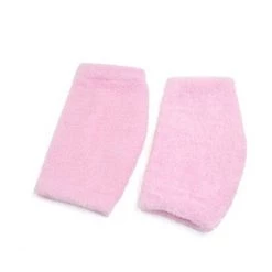 Unique Bargains 1 Pair Soften Cracked Skin Moisturizing Exfoliating Elbow Gel Cover Sleeves Pink