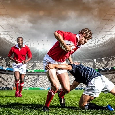 Franklin Sports 5000 Rugby Ball - Navy/Red 3 Franklin Sports 5000 Rugby Ball - Navy/Red