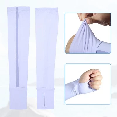 Unique Bargains 1 Pair Cooling Arm Sleeves for Women and Men Sports Arm Sleeve Cover Purple 4 Unique Bargains 1 Pair Cooling Arm Sleeves for Women and Men Sports Arm Sleeve Cover Purple - Image 2