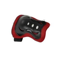 X AUTOHAUX Adjustable Elastic Starp Bands Fastener Palm Elbow Knee Protective Pads Red Black 5.1" x 4.1"