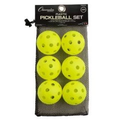 Champion Sports Recreational Indoor Pickleball Set, 6 Per Set, 2 Sets