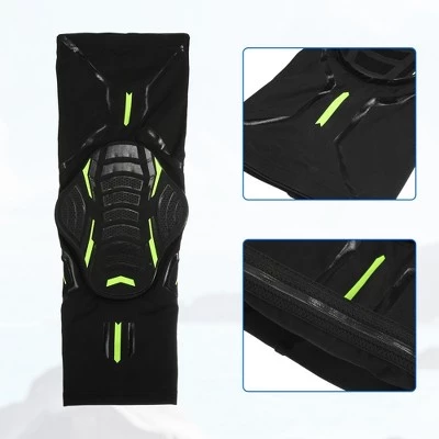 Unique Bargains 2pcs Compression Knee Braces EVA Padded Leg Sleeves Protector Nylon Black Size M 4 Unique Bargains 2pcs Compression Knee Braces EVA Padded Leg Sleeves Protector Nylon Black Size M - Image 2